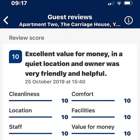 Two, The Carriage House, Bilbrough, Апартаменты